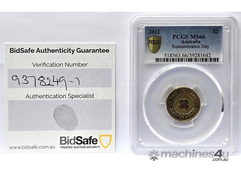caption 2012 POPPY $2 COIN - PCGS GRADED AND SLABBED