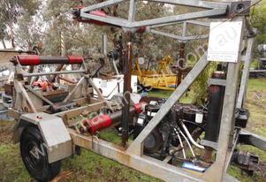 cable recovery trailer , line tensioner winch