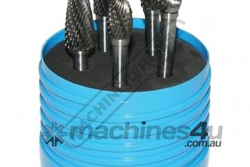 Carbide Burr Double Cut Set - Short Series CB6-5S SD-3, SE-3, SA-3, SC-3, SF-5 5 Piece Set - 1/4