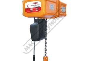 TECH0203 Electric Chain Hoist 2 Tonne x 3 Metre Lift Dual Speed: 3m/min. Lift Speed