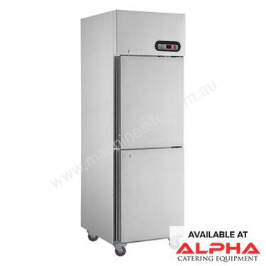 F.E.D. SUF600 2 x 1/2 Doors S/Steel Upright Freezer