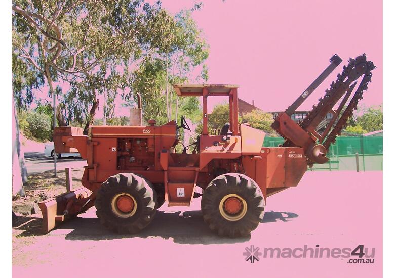 caption R100 offset chain trencher , 9ton , 4 wheel steer , tilt frame ,