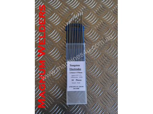 Zirconiated 2.4 Tungsten Electrodes Pkt10 $40