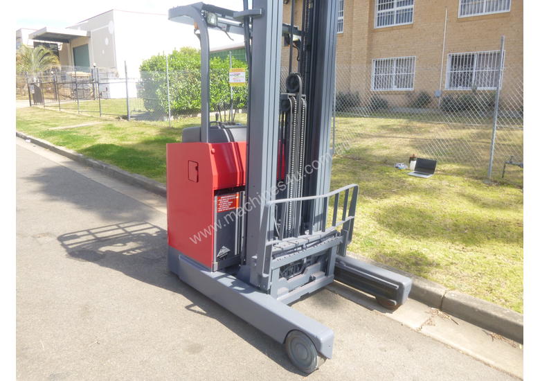 caption Refurbished Nichiyu Electric Reach Truck, 7.3 Metre lift, Battery with Warranty