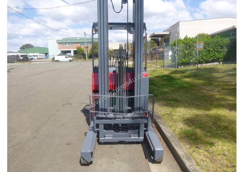 caption Refurbished Nichiyu Electric Reach Truck, 7.3 Metre lift, Battery with Warranty