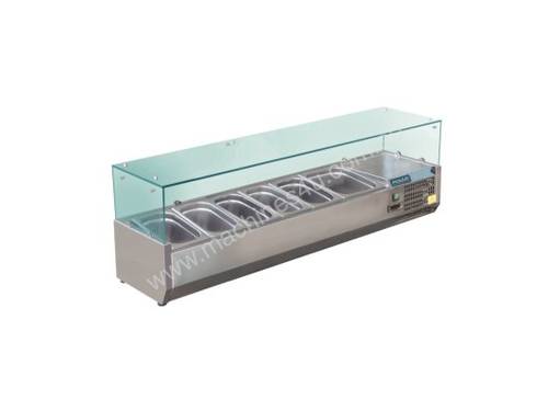 Polar Refrigerated Counter Top Prep/Servery 1500mm 5 x GN 1/3 & 1x1/2 GN