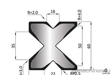 60mm Die Block - Pressbrake Tooling 60mm Square x 835mm Vee, 16mm, 22mm, 35mm, 50mm, 85 Degree Vee