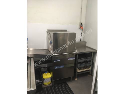 Rhima Commercial Dish Washer w Side Tables & 9 Trays