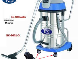 TCS Commercial 80L Wet & Dry Vacuum Cleaner 3x1000W Ametek Motor with Ball Bearing Wheels - picture0' - Click to enlarge