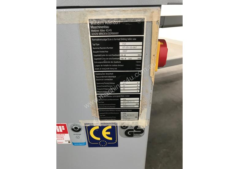 caption Altendorf Elmo4 3.8M Panel Saw