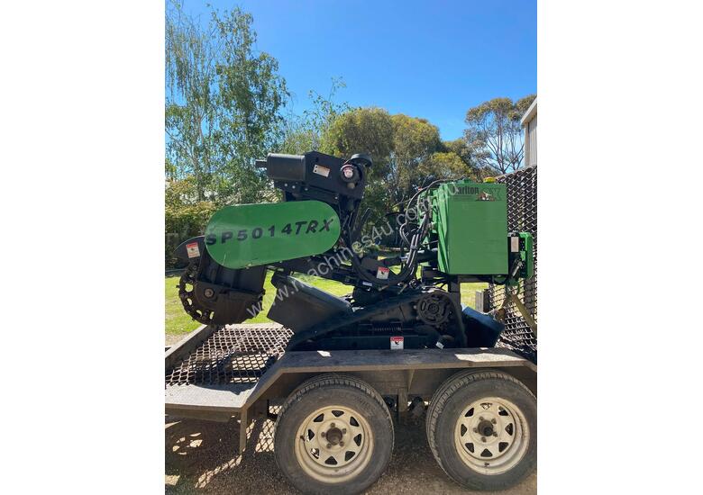 caption Used Red Roo SP5014 TRX Stump Grinder