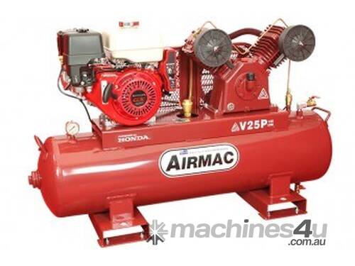 caption Airmac V25P 9 HP Air Compressor with Electric Start