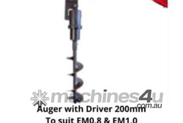 Auger with driver 200mm to suit EM0.8 & EM1.0