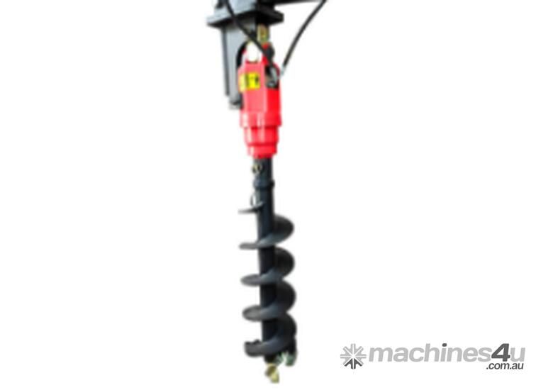 New Emed Auger Driver with 200mm Bit to suit 0 8 to 1 4 Ton Excavator