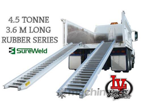 SUREWELD 4.5T LOADING RAMPS 7/4536R RUBBER SERIES