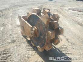 Compactor Wheel to suit Excavator, Centers 600mm, Ears 415mm, Pins 100mm - picture0' - Click to enlarge