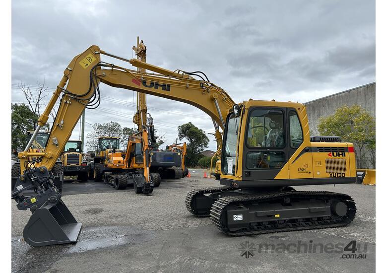 New 2023 UHI 2023 UHI 75kw 12 5T XU130 Excavator with 7 attachments ...