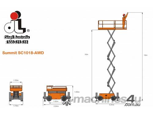 10m Rough Terrain Scissor Lift