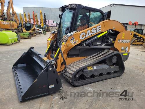 caption DEMO 2022 CASE TV380B TRACK LOADER WITH HIGH FLOW, A/C CAB, FULL CIVIL SPEC, 4 IN 1 BUCKET AND 82 HO