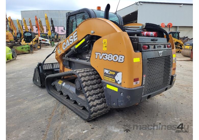 caption DEMO 2022 CASE TV380B TRACK LOADER WITH HIGH FLOW, A/C CAB, FULL CIVIL SPEC, 4 IN 1 BUCKET AND 82 HO
