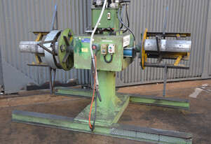 Double sided press shop decoiler despooler hydraulic drive payoff 2000kg SWL
