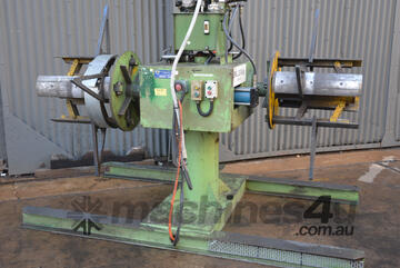 Double sided press shop decoiler despooler hydraulic drive payoff 2000kg SWL