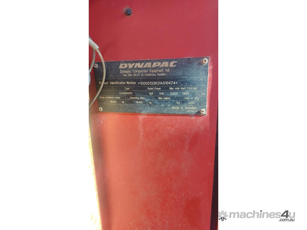 Used dynapac CA5000PD Roller Compactors in CARRUM DOWNS, VIC
