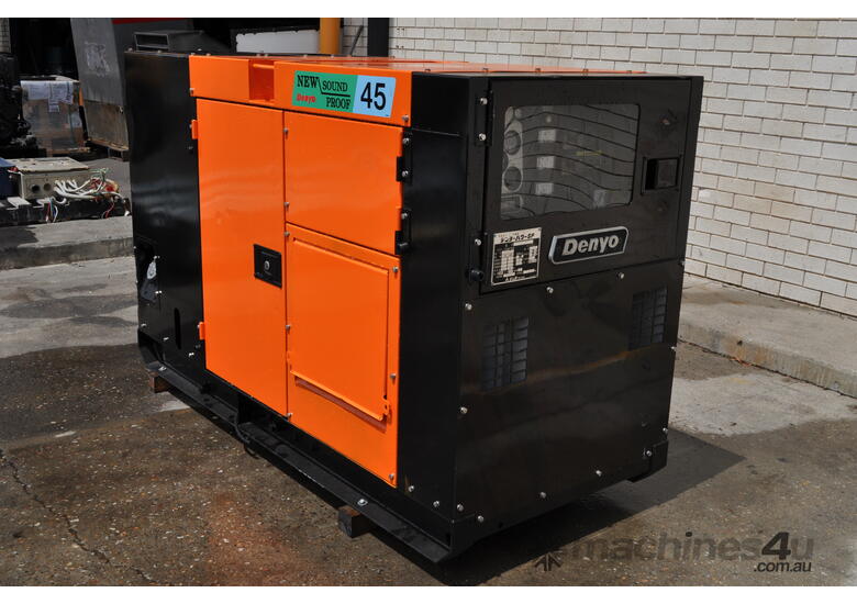 caption 40KVA DENYO ISUZU JAPAN SILENCED DIESEL GENERATOR VERY GOOD CONDITION LOAD TESTED TO 100% LOAD
