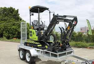 Achilles A18SE Mini Excavator Trailer Package Yanmar Engine
