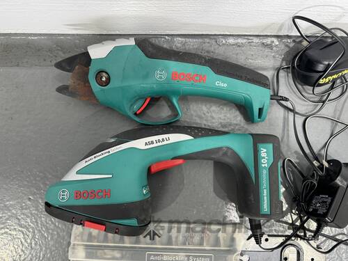 Bosch Shrub Cordless Shear Set w/ 3 Blades & Ciso Kit Cordless Secateurs