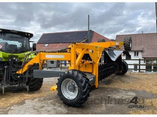 caption MECBIO - MENART Tow-Behind Windrow Turner