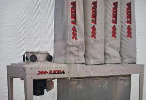 LEDA 8 BAG 7.5hp 6020cfm DUST UNIT. AIRTIGHT 37kw REVERSE AIRFLOW DUST FILTRATION. LEDA TWIN BAG$850