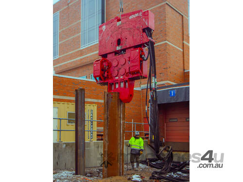PVE 40VM Vibratory Hammer and Power Pack - Crane Suspended - Variable Moment - Single/Double Clamp - Hire