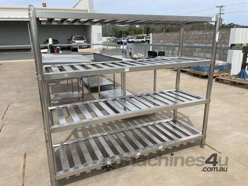 Stainless Steel Shelf Unit - 580Dx1780Lx1520mmH