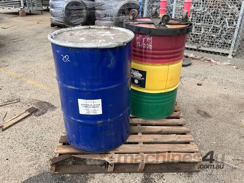 Used 2x 50gal Drums of Grease Oil (1100912) - Listed on Machines4u