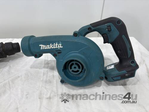caption Makita Hammer Drill and Blower (Police Lost & Stolen)