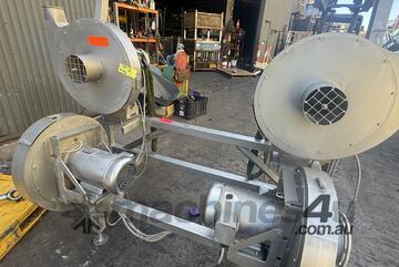 Set of 4 Stainless Centrifugal Blower Fans Air Knives knife Triclover 3.7kW 4