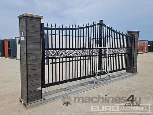 Unused 20FTx8FT Driveway Electrical Double Swing Gate c/w Remote Control 