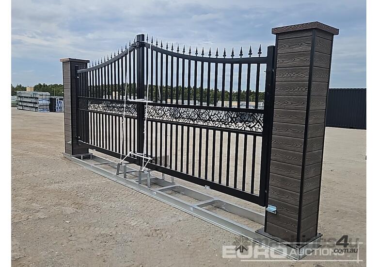 Unused 20FTx8FT Driveway Electrical Double Swing Gate c/w Remote Control 