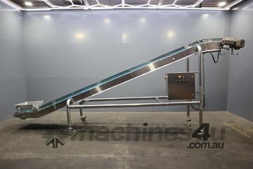 Commercial Stainless Steel Elevator Incline Conveyor 2.2m High