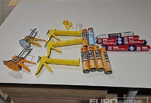 Unused Caulking Guns (5 of), Tubes of Glue (5 of)