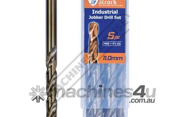 11.0mm HSS Jobber Drill Pack - 5 Piece M35 Grade HSS with 5% Cobalt 135 Precision Ground Flute & S