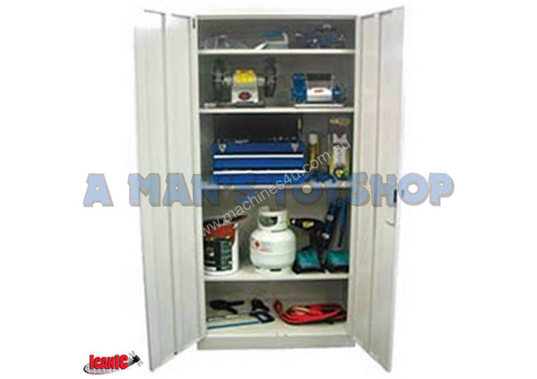 new icanic storage cabinet 4 shelf lock 1800x900mm storage