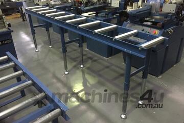 Roller Conveyor System 3000 mm x 360 mm Wide Complete With3 sets of Legs