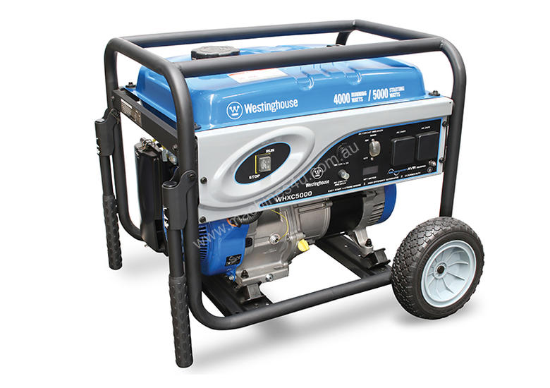 caption WESTINGHOUSE 6.3 kVA Max Generator (Model: WHXC5000)