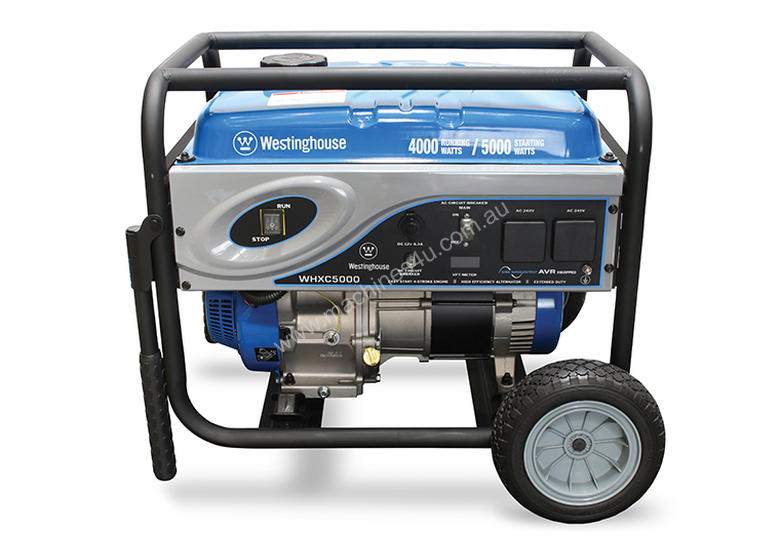 caption WESTINGHOUSE 6.3 kVA Max Generator (Model: WHXC5000)