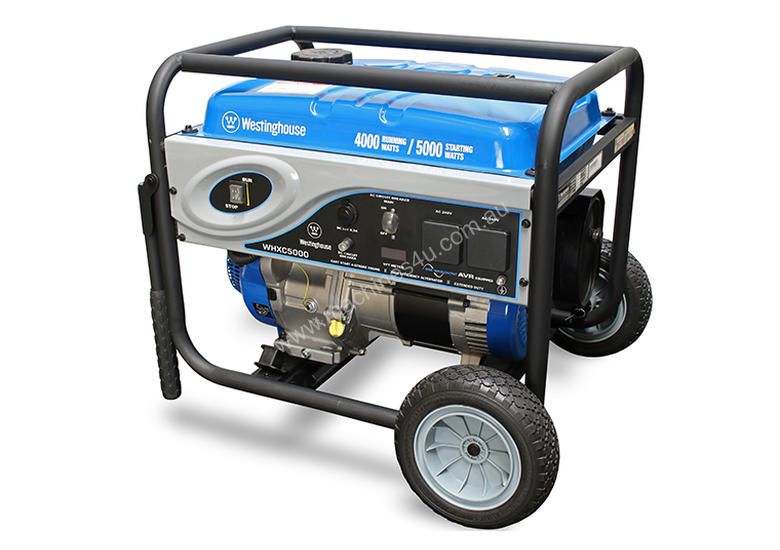caption WESTINGHOUSE 6.3 kVA Max Generator (Model: WHXC5000)