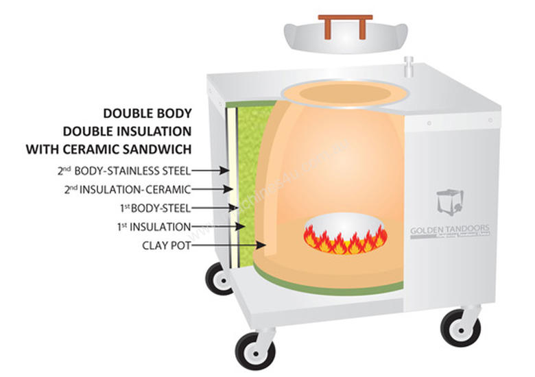 caption GT-810 Commercial Charcoal Tandoor Oven Square