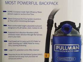 NEW PULLMAN PV900 Commercial Backpack Vacuum Cleaner 5.5L / 2 Year Warranty - picture1' - Click to enlarge