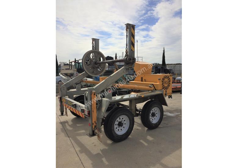 caption Redmond Gary 3.5T Duel Axel Self-loading Cable Drum Trailer